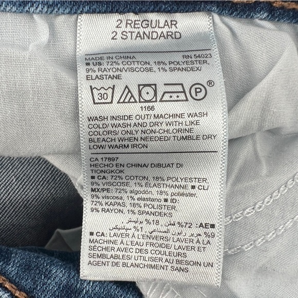 Old Navy Rock Star Mid Rise Skinny Distressed Jeans Size 2 Women’s - Picture 4 of 5